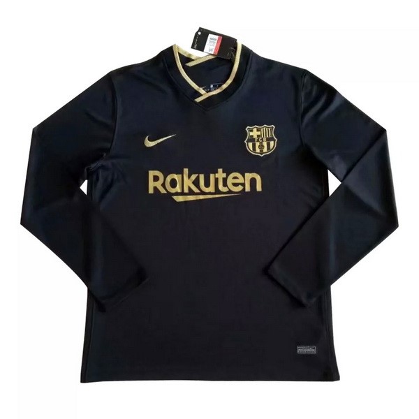 Camiseta Barcelona Replica Segunda Ropa ML 2020/21 Negro